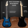thumbnail image 3 of LyxPro Guitarra eléctrica de 30 pulgadas y kit de iniciación para niños con guitarra para principiantes de tamaño 3/4, amplificador, seis cuerdas, dos púas, correa para el hombro, afinador digital con, 3 of 5