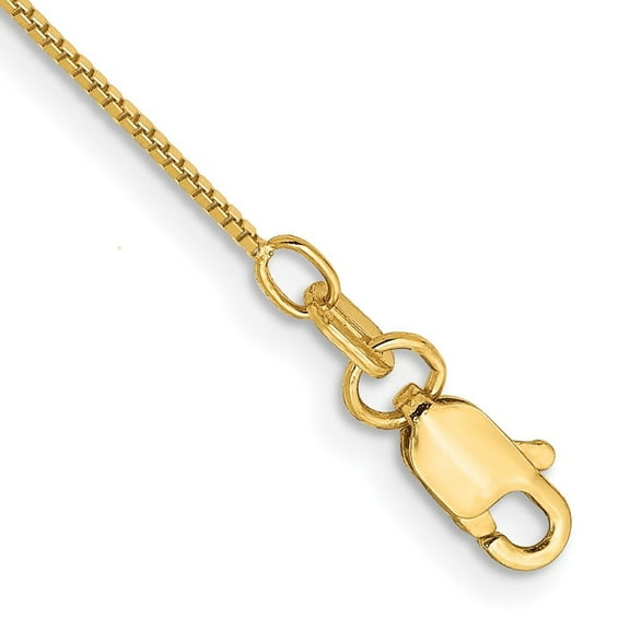 Auriga Fine Jewelry 14K Yellow Gold .7mm Box with Chain Bracelet 7 inch for Women