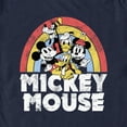 thumbnail image 2 of Men's Mickey & Friends Distressed Rainbow Friends  Graphic Tee Navy Blue Medium, 2 of 5
