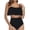 Black, variant on Women's Ruffled Swimsuit Set Vintage Two Piece Bikini with Shorts High Waist Tummy Control Swimwear Beach Pool Party Vacation, Green L