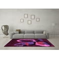 thumbnail image 3 of Ahgly Company Indoor Round Oriental Pink Modern Area Rugs, 7' Round, 3 of 4