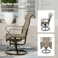 thumbnail image 2 of Mondawe Patio Swivel Dining Chairs Set of 4,Outdoor Chair with Textilene Mesh Fabric & High Back for All Weather Outdoor Lawn Garden Poolside Brown, 2 of 8