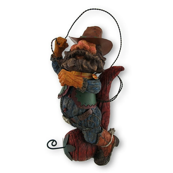 Zeckos 12.5 inch x 7 inch x 6 inch Whimsical Cowboy Riding Chili Pepper Twirling Lasso Statue