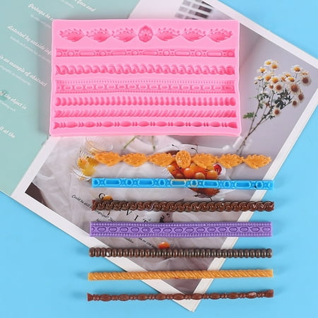 

Tuelaly Cake Mold Reusable Scentless Safe Non-sticky Handiwork DIY Sugarcraft Cake Border Mold for Kitchen