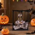 thumbnail image 6 of LGHDIWN Screaming Halloween Decorations, Animated Halloween Decor,Scary Skull Cage Prop with Motion Activated, Spooky Hanging Ghost Light Up Eyes for Haunted House Indoor Outdoor Decor, 6 of 7