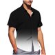 thumbnail image 2 of Blusa y camisa de manga corta con cuello vuelto para hombre, blusa informal de moda con cuello vuelto, blusa estampada de manga corta con botones, blusa de poliéster para hombre, 2 of 6