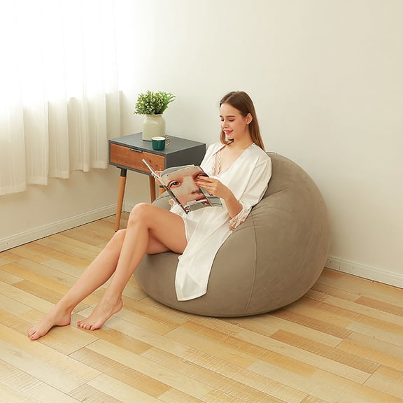 Iumwxz Gift 2024 New Solidcolor Soft and Breathable Lazy Inflatable Couch Person Sofa Leisure and Entertainment Stool Suitable for Break Camp Picnic Inflatable Sofa 43.3x33.46in