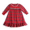 thumbnail image 1 of Pijamas de terciopelo de invierno a juego para hermanos de Ruffkids, pijamas para niños, ropa de bebé para la familia, ropa de estar por casa, conjuntos de pijamas navideños rojos para niños y niñas, 1 of 5