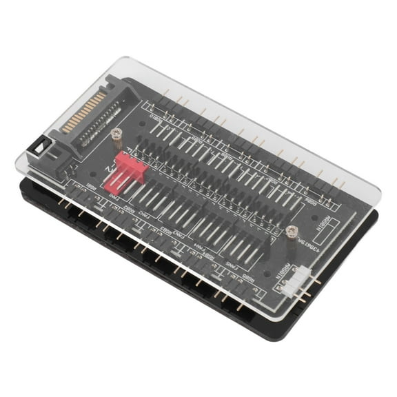 ARGB PWM Fan Hub 2 in 1 Case SATA Interface Power Supply Magnetic 4Pin 3Pin with Acrylic