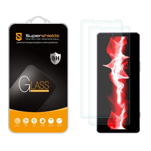(2 Pack) Supershieldz Designed for Sony (Xperia 10 VI) Tempered Glass Screen Protector, Anti Scratch, Bubble Free