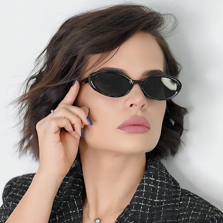 Retro Small Oval Sunglasses 54354f3fde79957613219a71c567d2  main image 2