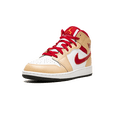 thumbnail image 4 of Jordan GRADE SCHOOL Air Jordan 1 Mid GS "Beige / Red" 554725 201 554725 201 from Stadium Goods, 4 of 8