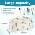 thumbnail image 2 of Estuche de viaje acolchado Unique Bargains compatible con Dyson, bolsa de tocador para herramientas de rizador de cabello y accesorios, estuche colgante con gancho 1 Pc Beige, 2 of 7