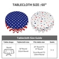 thumbnail image 3 of 4th of July Table Cover Round Tablecloth 60 Inch America Memorial Day 250 Years of Freedom 1776-2026 Patriotic Circular Table Cloth Machine Washable Waterproof Fabric(A), 3 of 9