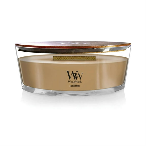Woodwick Ellipse Candle, Gilded Sands, 16 oz