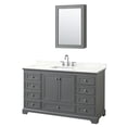 thumbnail image 7 of Wyndham Collection WCS202060SWBWQUS3MED Deborah 60" Free Standing Single Basin Vanity Set, 7 of 7