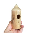 thumbnail image 4 of TOP-MAX Handmade Wooden Hummingbird House with Metal Ring Swinging Hummingbird Nest (Model-3), 4 of 7
