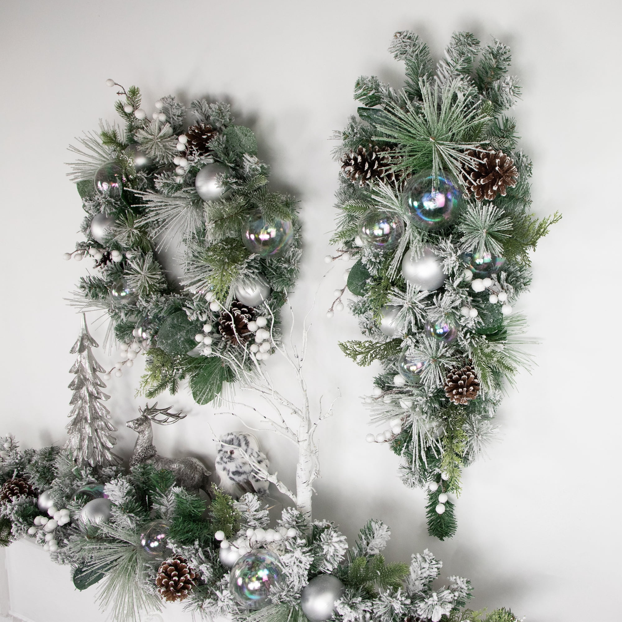 Northlight Pine Artificial Christmas Teardrop Swag - Thumbnail 2