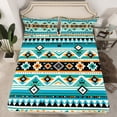 thumbnail image 2 of Manfei Tribal Boho Aztec Twin Sheet Sets for Adult, Hippie Abstract Twin Fitted Sheet, Soutnwestern Theme Flat Sheet, Breathable Home Decor, 3pcs, 2 of 7