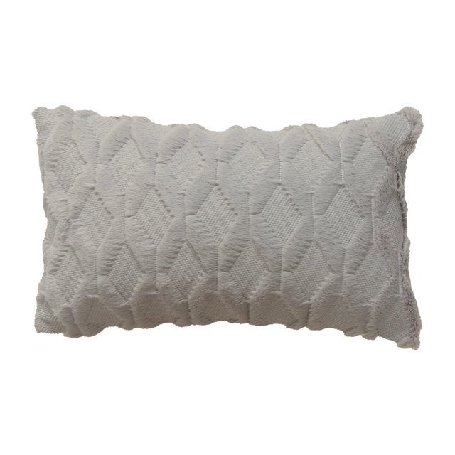 CNKOO Throw Pillow Cover Geometric Tear Resistant Plush Solid Color Simple Style Cushion Case for Bedroom
