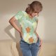 thumbnail image 3 of Fotbe Tropical Flowers Body de Mujer con Cuello Redondo y Mangas Cortas, Sin Mangas Ajustado, Suave, Cómodo y Básico-X-Large, 3 of 7