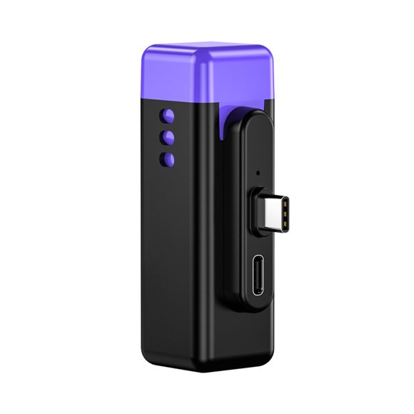 Wuztai Deals 90% off Small Wireless Pocket Capsule Large Capacity Mobile Android Type-C Power Supply Mini Portable Emergency Power Bank Purple Clearance