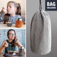 thumbnail image 4 of Flasque Alimentaire Isolée - Pot en Acier Inoxydable de 730 ml pour Repas Chauds et Froids – Isolation à Double Paroi, Contenant Alimentaire Thermique pour l'École, le Bureau, les Voyages, le Camping - Cuillère Pliable, Sac - Gris - 24,7 oz, 4 of 7