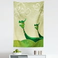 thumbnail image 1 of Dragon Tapestry, Tatsu Mythical Animal Chips in Ocean Design, Fabric Wall Hanging Decor for Bedroom Living Room Dorm, 5 Sizes, Pistachio and Fern Green, by Ambesonne, 1 of 1