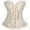1-Khaki, variant on Women's Lace Up Boned Overbust Corset Bustier Lingerie Bodyshaper Top