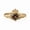 Rose Plated, variant on Heart Cut Smoky Quartz & Round Diamond Claddagh Ring, 925 Sterling Silver Yellow Gold Plated Heart Crown Ring, Proposal Ring, Gift For Her