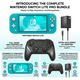 thumbnail image 2 of Nintendo Switch Lite Handheld Video Game Console - Turquoise (Refurbished) with RetroFam Wireless Pro Controller Gamepad and Charger, 2 of 7
