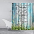 thumbnail image 3 of Positive Inspirational Quotes Shower Curtain, Country Floral White Daisy Blue Vintage Wooden Board Rustic Farmhouse Bathroom Decor, Waterproof Fabric Shower Curtain, 72 X 72 Inch, Angel Wings, 3 of 5