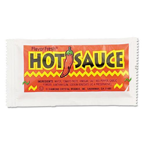 Diamond Crystal 76998 Flavor Fresh Condiment Packets, Hot Sauce, 3 g