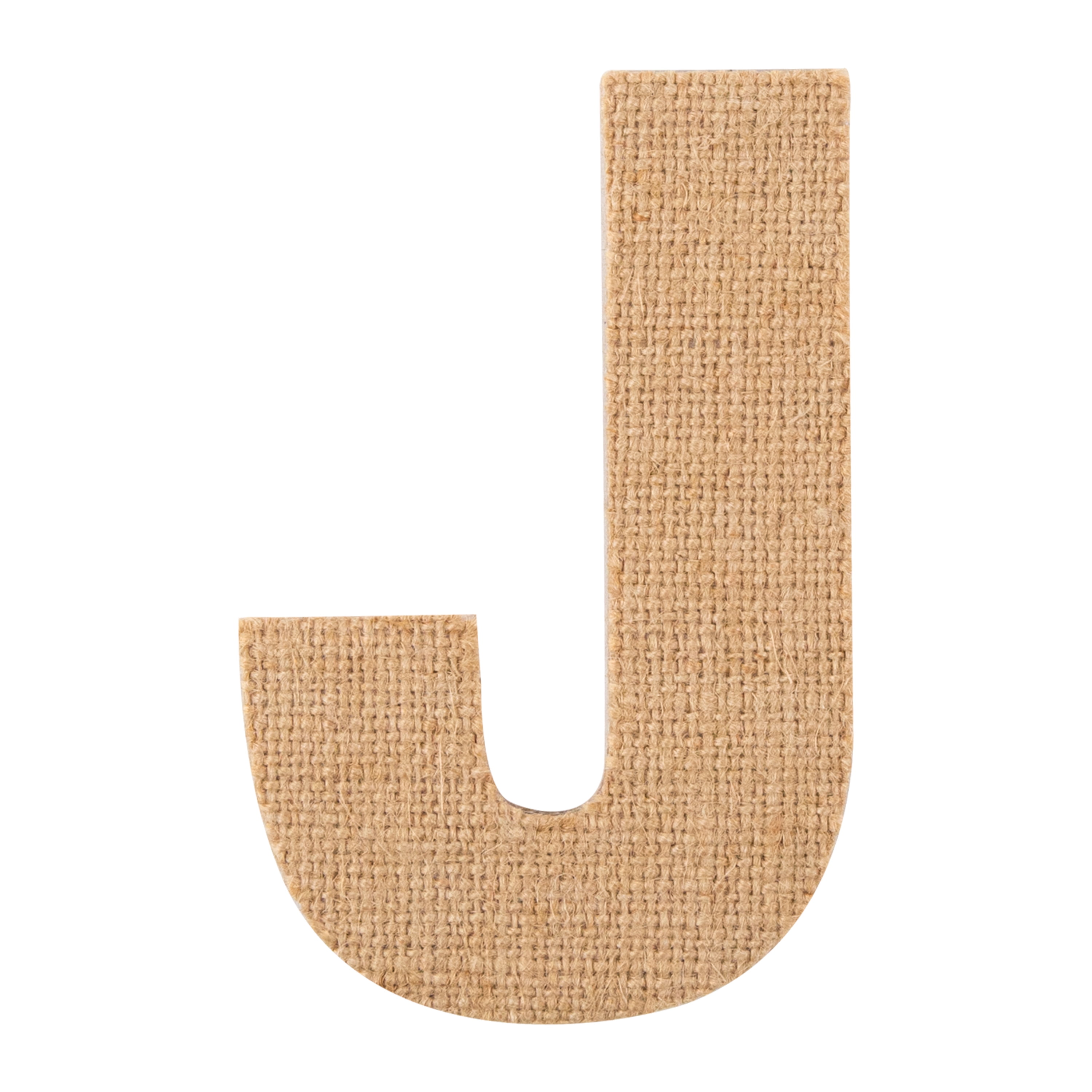 On the Surface Burlap Letter J, 1 Each