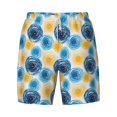 thumbnail image 4 of Lsque Mens Swim Trunks Circular Pattern - Bathing Suit Compression Liner - Beach Swim Shorts Swimwear - (S-3XL) - Stretch Quick Dry -X-Large, 4 of 9