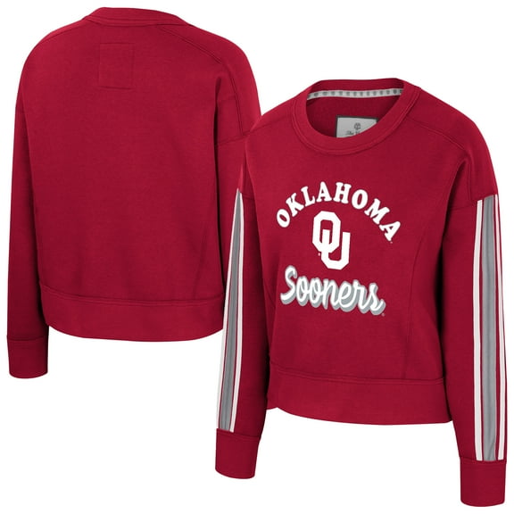 Women's Colosseum  Crimson Oklahoma Sooners Honeymoon Sweatshirt
