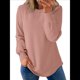thumbnail image 1 of Sudadera de Mujer con Cuello Redondo, Larga, Corte Asimétrico y Dobladillo Curvo Rosa XXL, 1 of 7