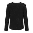 thumbnail image 4 of ZJXFGS Womens Long Sleeve Shirts Glitter Top Sweatshirt For Women Holiday Outfits For Women Long Sleeve Tops Sequin Sweaters For Women Business Casual Tops For Women Black XL, 4 of 9