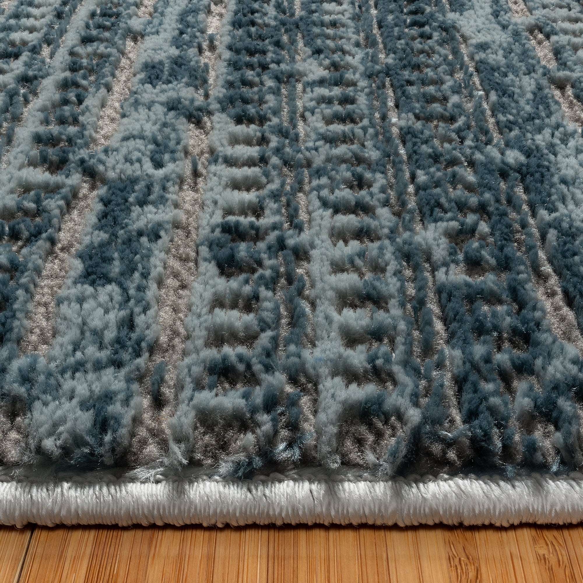 Gertmenian Missha Dario Modern/Contemporary Striped Blue Indoor Area Rug, 6x9
