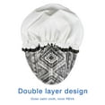 thumbnail image 4 of Shower Caps,White Geometric Diamond Striped Pattern Waterproof Shower Cap for Women 4 Pieces,Double Reusable Hair Cover for Shower PEVA Elastic Stretch Hem, 4 of 7