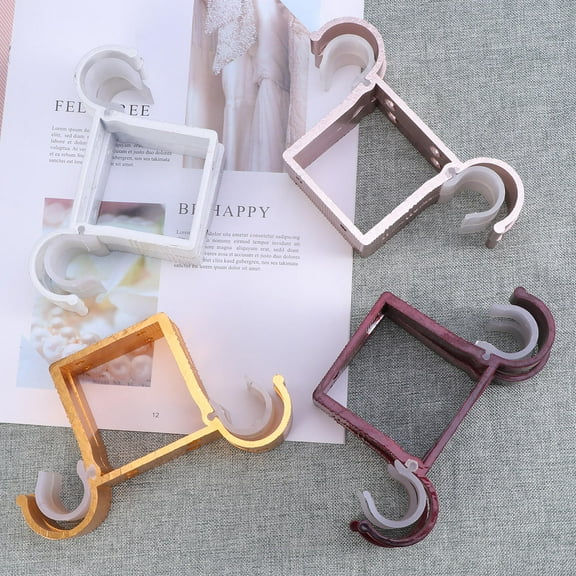 FOLOYORI 2Pcs Curtain Bracket Heavy Duty Wall Mounted For Curtains And Blinds Home Decoration White Aluminium Alloy