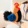 thumbnail image 3 of Simulated Rooster Stuffed Animal Doll 11.8in Squishy Hen Plush Toy Decor- Fun Farm Animals, 3 of 5