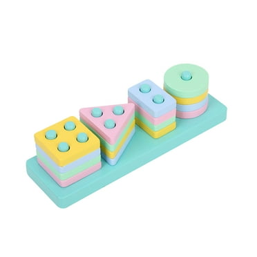 Twfbrm Baby Learning Playsets Wooden Sorting Stacking Toy Shape Sorter Toys For Toddlers Color Block Puzzles Gifts for 5-12 Years Boys Girls