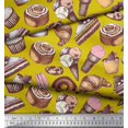 thumbnail image 3 of Soimoi Velvet Fabric Cupcake,Donut & Cookies Food Print Sewing Fabric Yard 58 Inch Wide, 3 of 3