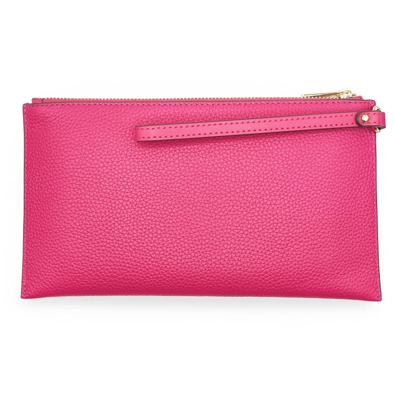 Michael Kors Women's Jet Set Travel Wristlet, Pebbled Leather