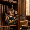 thumbnail image 2 of Reading Animal Christmas Hanging Ornament, Style C, Holiday Tree Decoration for Book Lovers, 2 of 8