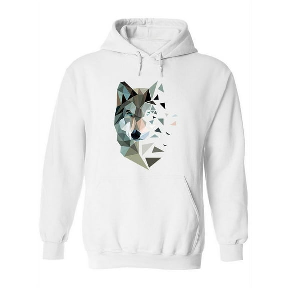 Polygonal Wolf Design Hoodie Women -Image by Shutterstock, Female 3X-Large