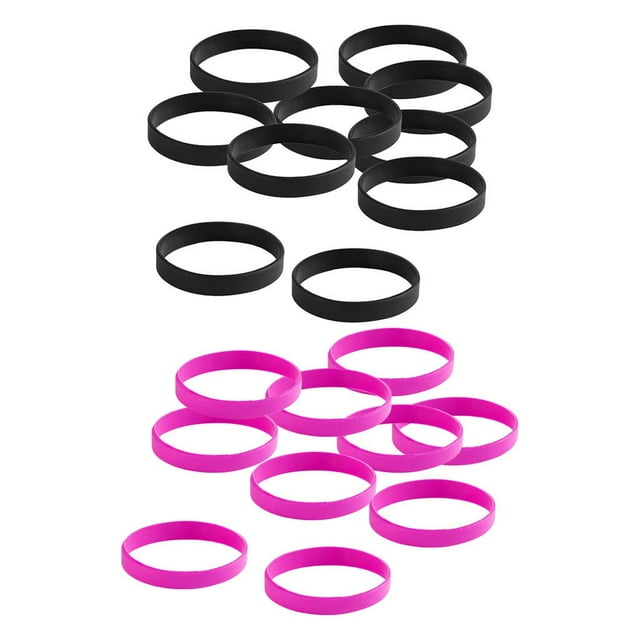 20 piezas/paquete de pulseras de silicona en blanco pulseras de goma de moda Yuyangstore Pulsera de silicona