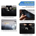 thumbnail image 3 of Foldable Car Windshield Sunshade UV Sun Visor Protector Blocks UV Rays Keeps Vehicle Cool 53x23.5 Inch Blue Glass Flower Petals, 3 of 8