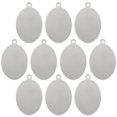 thumbnail image 1 of KAKOWELY 10 etiquetas de identificación de acero inoxidable en blanco para perros, personalizadas, para cachorros y gatos., 1 of 5